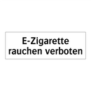 E-Zigarette rauchen verboten