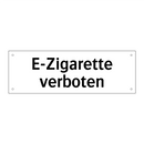 E-Zigarette verboten