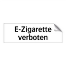 E-Zigarette verboten