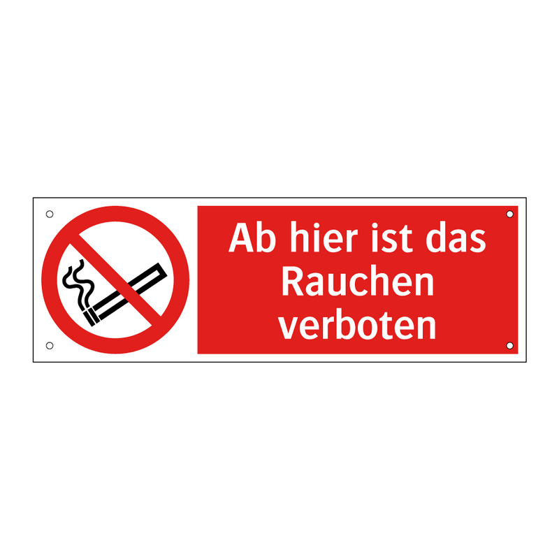 Ab hier ist das Rauchen verboten