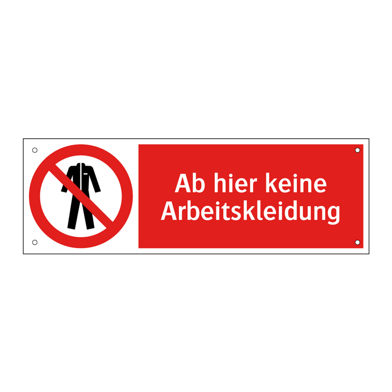 Ab hier keine Arbeitskleidung
