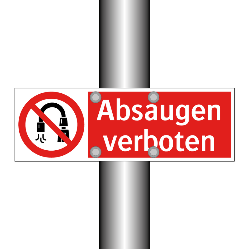 Absaugen verboten