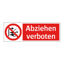 Abziehen verboten