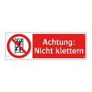 Achtung: Nicht klettern