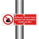 Achtung! Unsere Tiere können von Hundekot krank werden