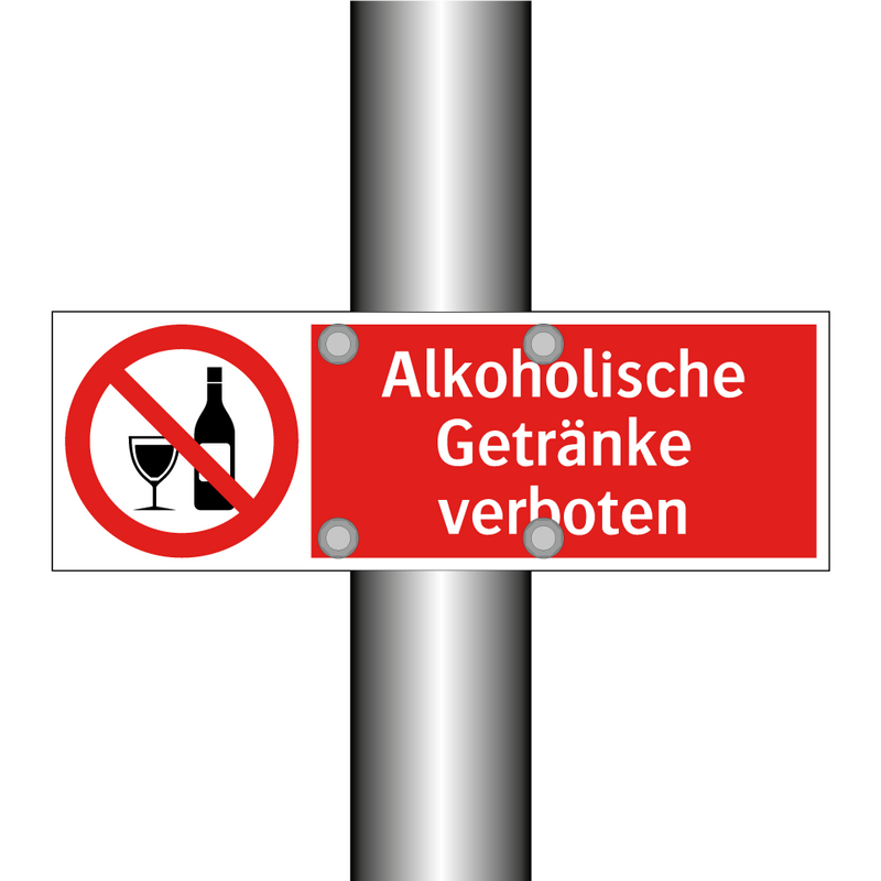 Alkoholische Getränke verboten