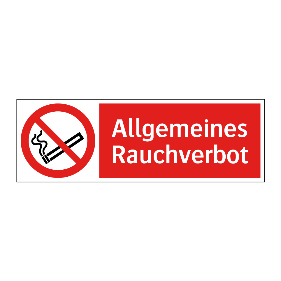 Kauf Allgemeines Rauchverbot schild | SignOnline | DE-P6624