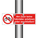Am Zaun keine Fahrräder anlehnen order anschließen!