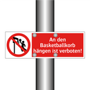 An den Basketballkorb hängen ist verboten!