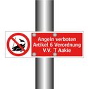 Angeln verboten Artikel 6 Verordnung V.V. 'T Aakie