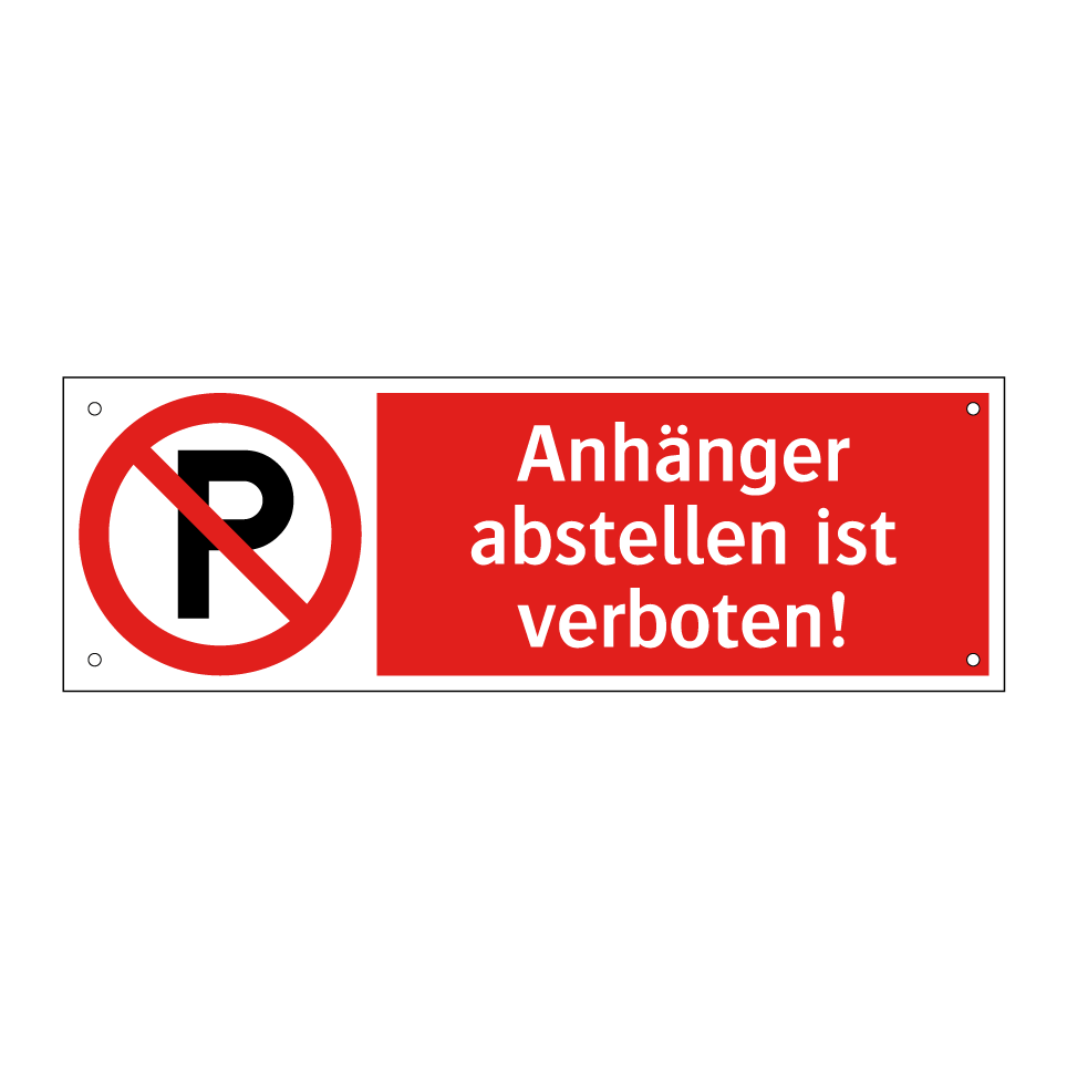 warnschild fahrradanhänger Kauf Anhänger abstellen ist verboten! schild | SignOnline