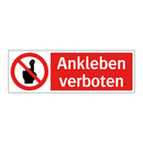 Ankleben verboten
