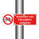Anlehnen von Fahrrädern verboten