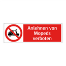 Anlehnen von Mopeds verboten