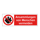 Ansammlungen von Menschen vermeiden