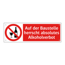 Auf der Baustelle herrscht absolutes Alkoholverbot