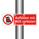 Auffüllen mit Müll verboten
