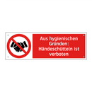 Aus hygienischen Gründen: Händeschütteln ist verboten