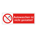 Autowaschen ist nicht gestattet!
