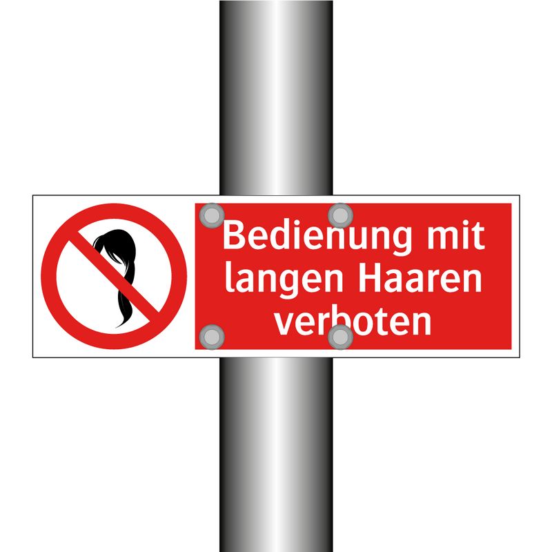 Bedienung mit langen Haaren verboten