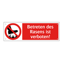 Betreten des Rasens ist verboten!