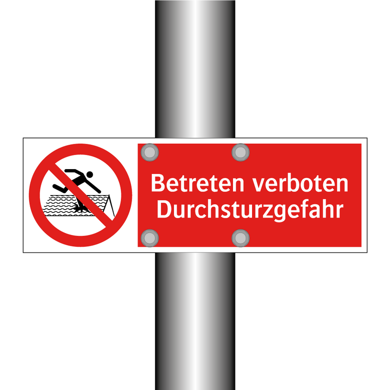 Betreten verboten Durchsturzgefahr