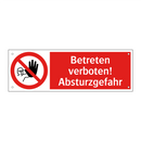 Betreten verboten! Absturzgefahr