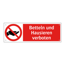 Betteln und Hausieren verboten