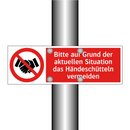 Bitte auf Grund der aktuellen Situation das Händeschütteln vermeiden