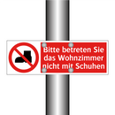 Bitte betreten Sie das Wohnzimmer nicht mit Schuhen