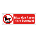 Bitte den Rasen nicht betreten!