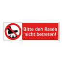 Bitte den Rasen nicht betreten!