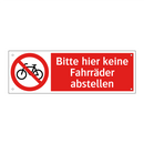 Bitte hier keine Fahrräder abstellen