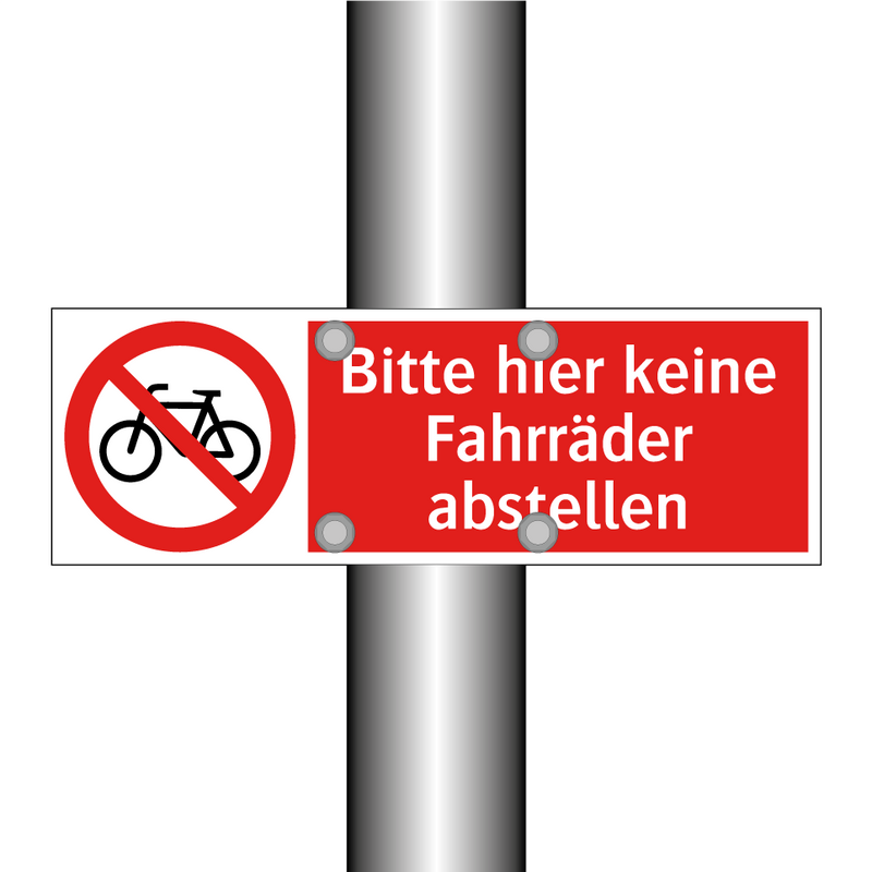 Bitte hier keine Fahrräder abstellen