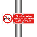 Bitte hier keine Fahrräder abstellen oder anlehnen