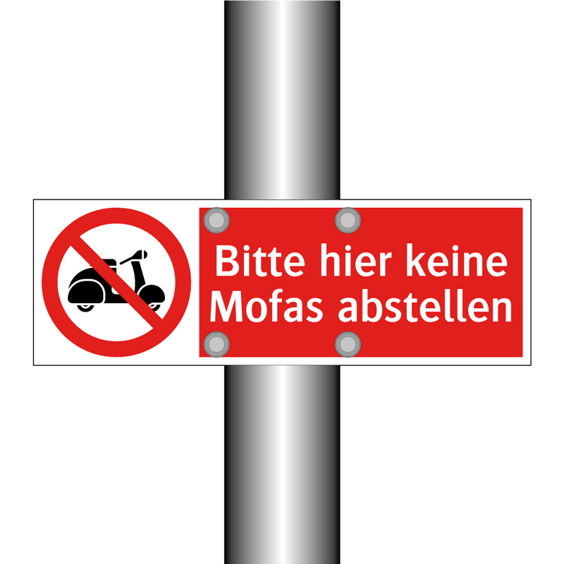 Bitte hier keine Mofas abstellen