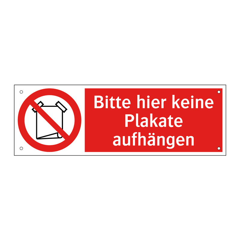Bitte hier keine Plakate aufhängen