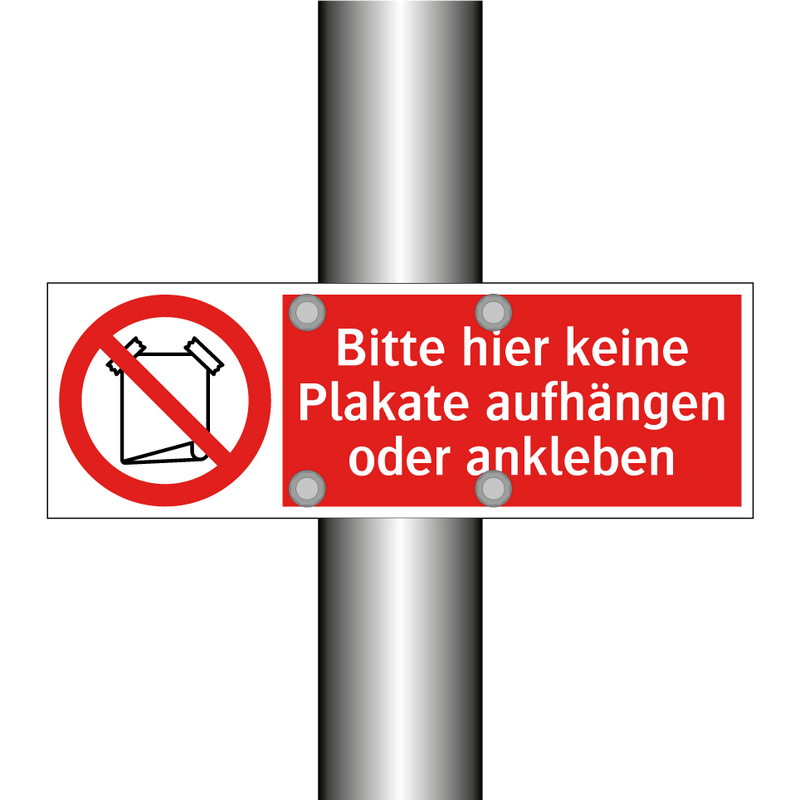 Bitte hier keine Plakate aufhängen oder ankleben