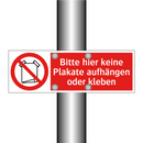 Bitte hier keine Plakate aufhängen oder kleben