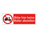 Bitte hier keine Roller abstellen