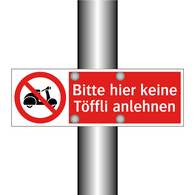 Bitte hier keine Töffli anlehnen