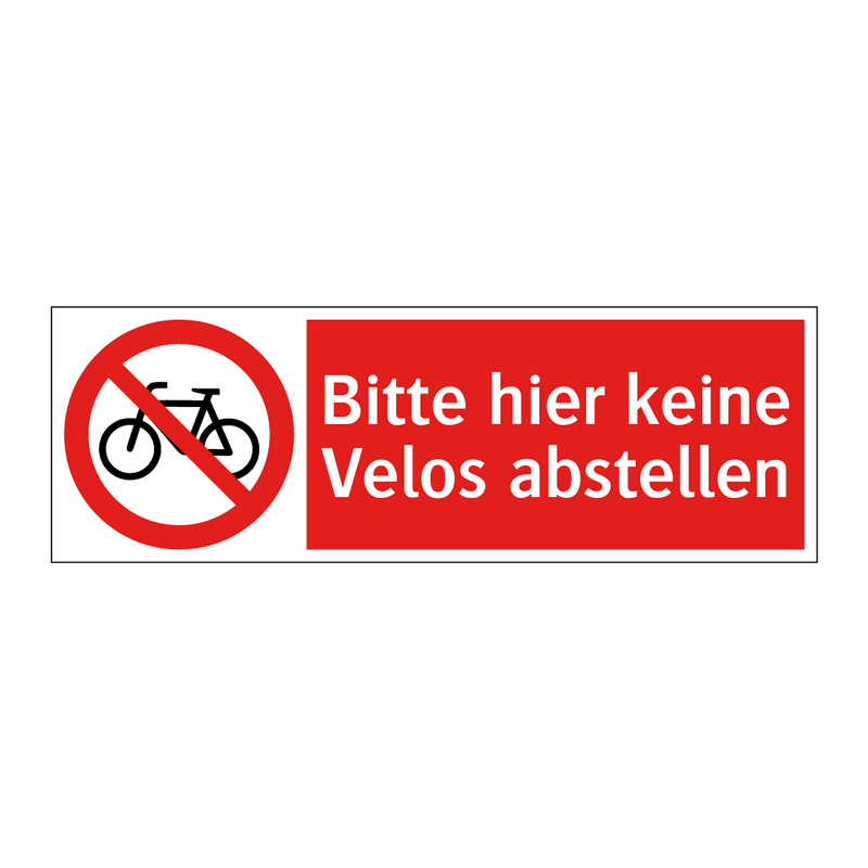 Bitte hier keine Velos abstellen