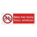 Bitte hier keine Velos anlehnen