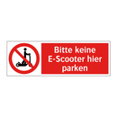 Bitte keine E-Scooter hier parken
