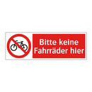 Bitte keine Fahrräder hier