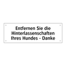 Entfernen Sie die Hinterlassenschaften Ihres Hundes - Danke