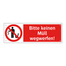 Bitte keinen Müll wegwerfen!