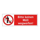 Bitte keinen Müll wegwerfen!