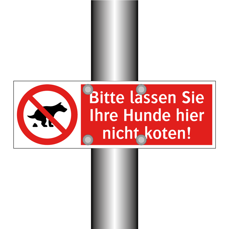 Bitte lassen Sie Ihre Hunde hier nicht koten!