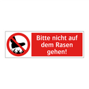 Bitte nicht auf dem Rasen gehen!